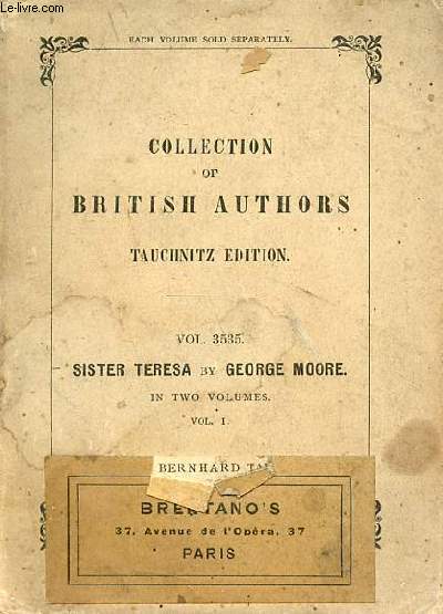 Sister Teresa - Vol. 1 - Copyright edition - Collection of british authors vol.3535.