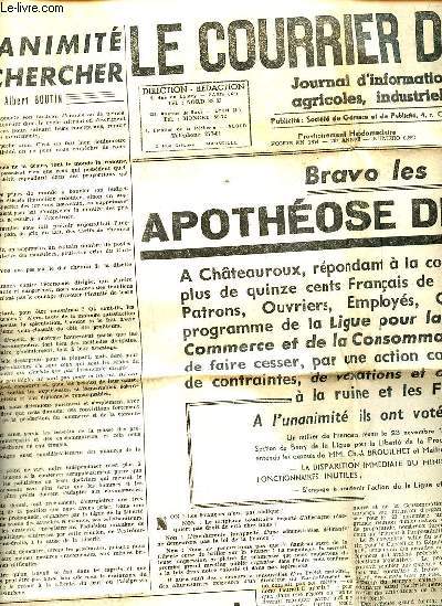 Le courrier du commerce n6882 78e anne lundi 2 dc.1946 - L'unanimit  rechercher par Albert Boutin - bravo les Berrichons apothose de la libert ! - le problme de la viande n'est pas encore solutionn - les cotisations rclames par la CARCO etc.