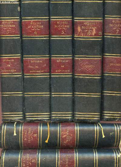 Oeuvres complètes de M.T.Cicéron traduites en français avec le texte en regard - 28 tomes - Tomes 3 à 30 - Manque les tomes 1 et 2.