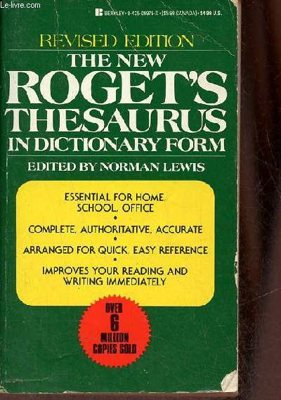 The New Roget's thesaurus in dictionary form.