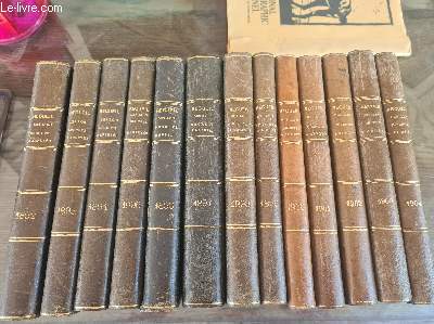 Recueil gnral des lois, dcrets et arrts annot par les notaires et jurisconsultes - 13 volumes anne 1892  l'anne 1904.