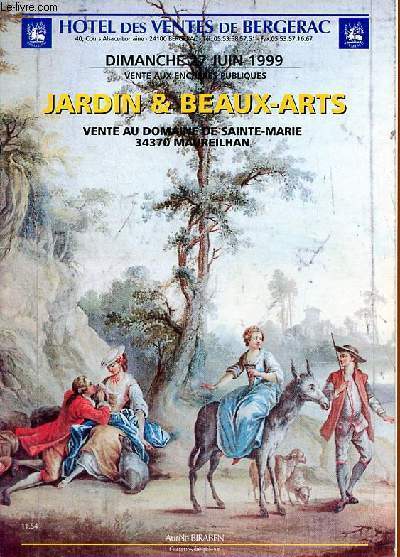 Catalogue de ventes aux enchres - Jardin & beaux-arts hotel des ventes de Bergerac - Vente au domaine de Sainte-Marie 34370 Maureilhan.