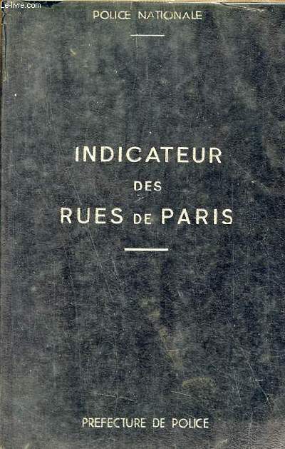 Indicateur des rues de Paris - Police nationale.