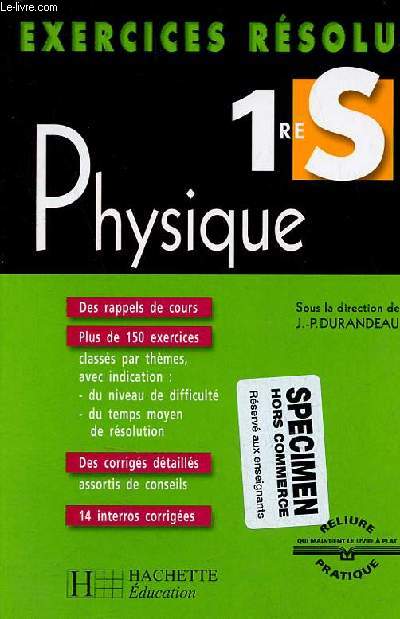 Exercices rsolus 1re S Physique.