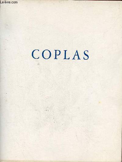 Coplas - envoi de l'auteur.
