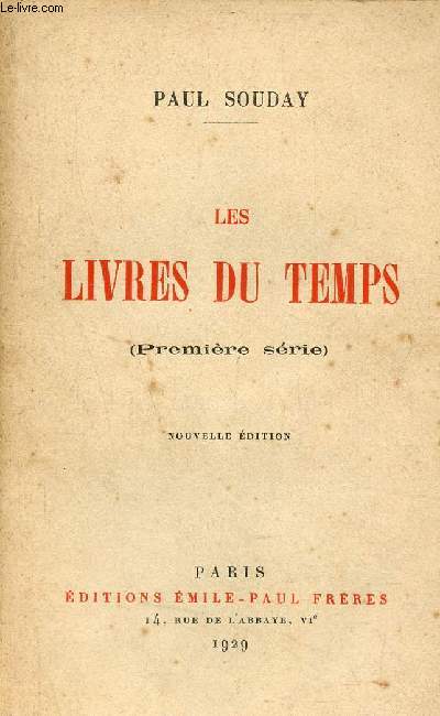 Les livres du temps - Premire srie - Nouvelle dition.