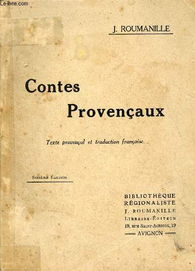 Contes Provenaux - Texte provenal et traduction franaise - 6e dition.