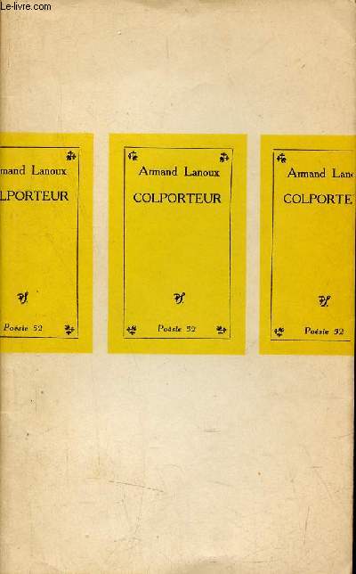 Colporteur - Envoi de l'auteur - Collection Cahiers P.S. n219.