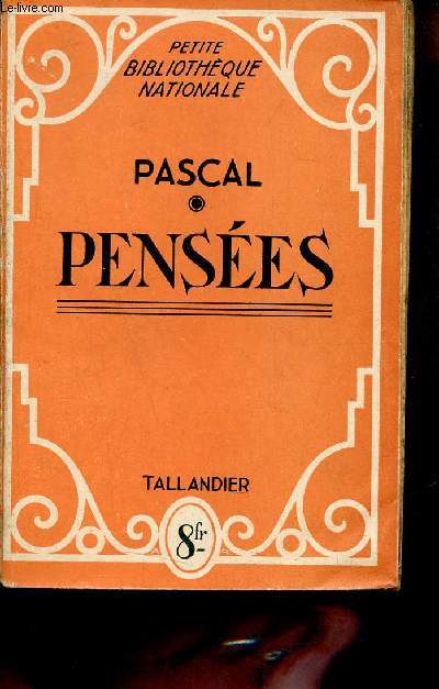 Penses - Collection petite bibliothque nationale.