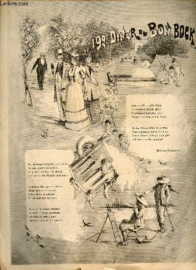 Un programme du 192e diner du Bon Bock 1893.