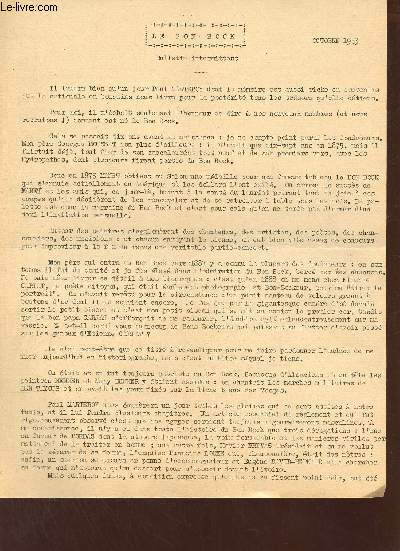 Bulletin intermittent de octobre 1953 Le Bon Bock.