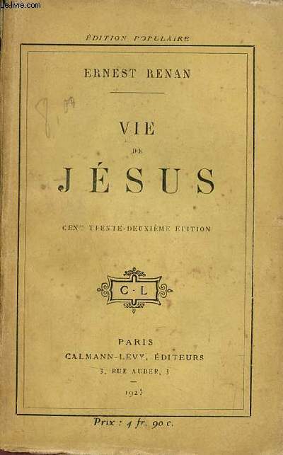 Vie de Jsus - Edition populaire - 132e dition.