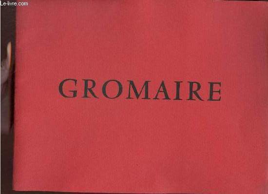 Catalogue d'exposition Gromaire Aquarelles - Galerie David et Garnier novembre 1967.
