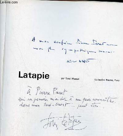 Latapie - Collection Prisme n10- Envoi de l'auteur Ren Massat et de Latapie.