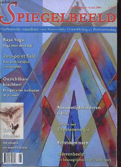Spiegelbeeld 13e jaargang nr.6 juni 2004 - Onzichtbare krachten - zeven stappen tot creatie en manifestatie - help wat is dat toch met die seksualiteit ? - Raya Yoga Yoga voor deze tijd - het wonder - Thuisplaneet Orion - de reis naar het licht etc.