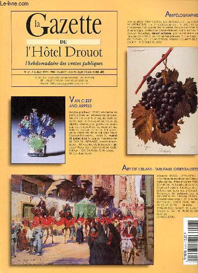 La Gazette de l'Hôtel Drouot l'hebdomadaire des ventes publiques n°27 4 juillet 1997 - Les ventes prochaines - les ventes futures - bulletin des ventes - la semaine dernière à Paris - la semaine dernière en Province - la gazette des arts plastiques etc.