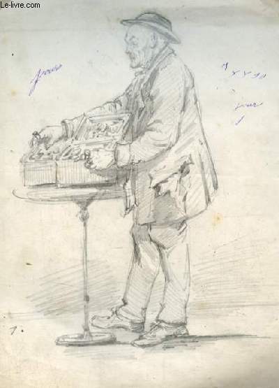 Un dessin au crayon à papier d'un homme (voir photo).
