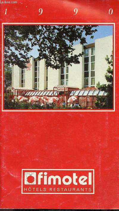 Brochure Fimotel htels restaurants 1990.