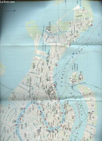 Un plan dpliant en couleur de Venise lido - plan d'environ 36.5 x 47.5 cm - chelkle 1 : 12000.