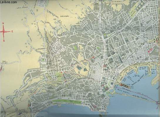 Un plan de la ville de Naples et renseignements utiles en couleur dpliant d'environ 46.5 x 33.5 cm.
