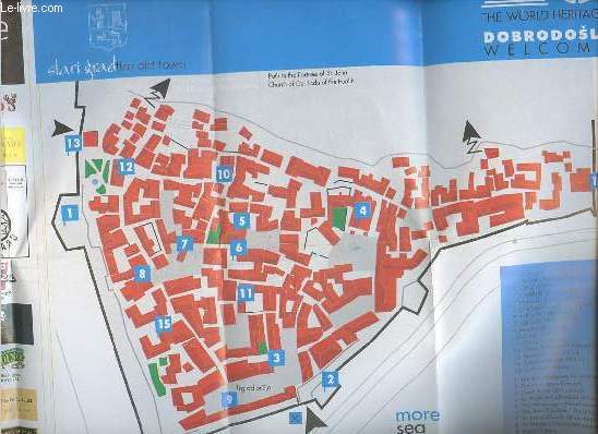 Kotor turisticka karta - Un plan dpliant en couleur d'environ 42.5 x30 cm.