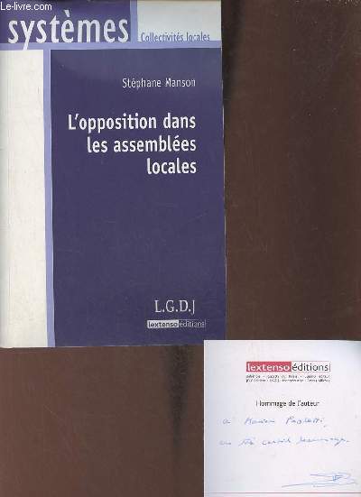 L'opposition dans les assembles locales - Collection Collectivits locales systmes.