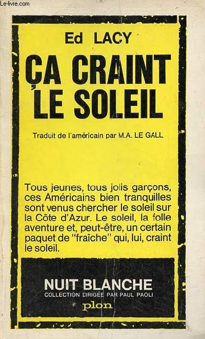 a craint le soleil - Collection nuit blanche n26.