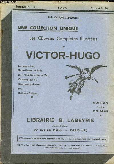 Les oeuvres compltes illustres de Victor-Hugo - En 24 fascicules - Fascicules n1 au n24 srie A - Edition avec primes.