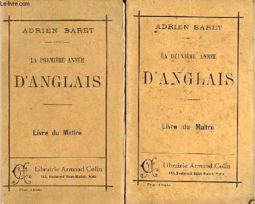 La premire anne d'anglais livre du matre + la deuxime anne d'anglais livre du matre.