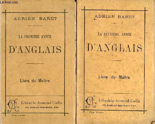 La premire anne d'anglais livre du matre + la deuxime anne d'anglais livre du matre.