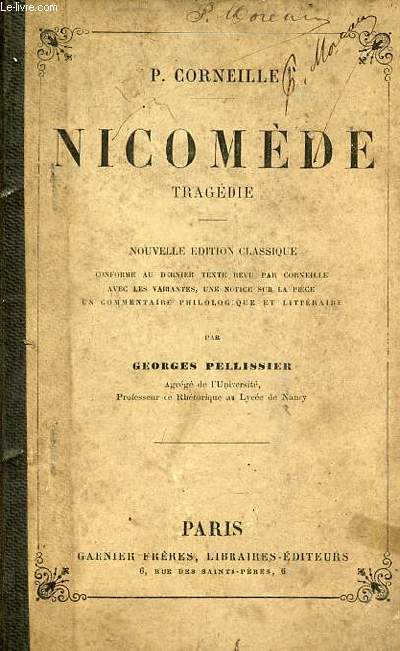 Nicomde tragdie - Nouvelle dition classique.