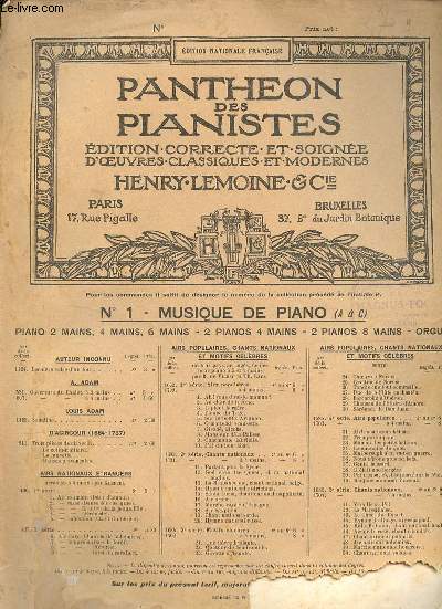 Lettre  Elise (oeuvre posthume) rondeau pour piano.