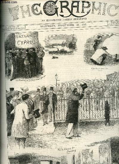 The Graphic an illustrated weekly newspaper vol.XVIII n461 saturday september 28 1878 - The ministerial whitebait dinner at greenwich notes by an outsider - Thomas Thornville Cooper british political agent at bhamo etc.