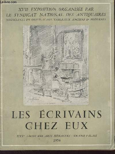 Les crivains chez eux XXVe salon des arts mnagers grand palais 1956.