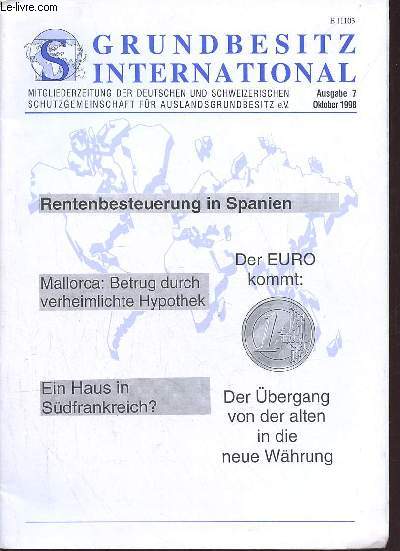 Grundbesitz international ausgabe 7 oktober 1998 .