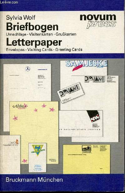 Briefbogen umschlge,visitenkarten,grubkarten - Letterpaper envelopes,visiting cards,greeting cards - Novum press.