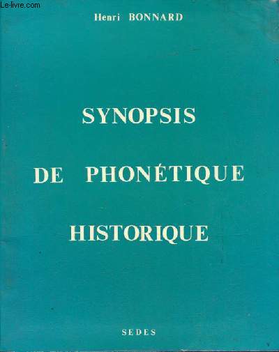 Synopsis de phontique historique.