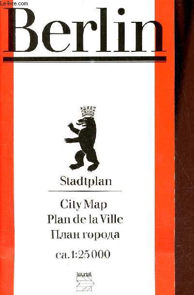 Berlin Stadtplan city map plan de la ville ca. 1:25 000.