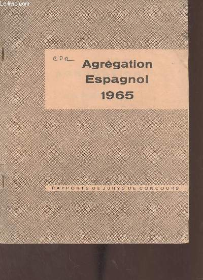 Agregation espagnol 1965 - Ministere de l'ducation nationale.