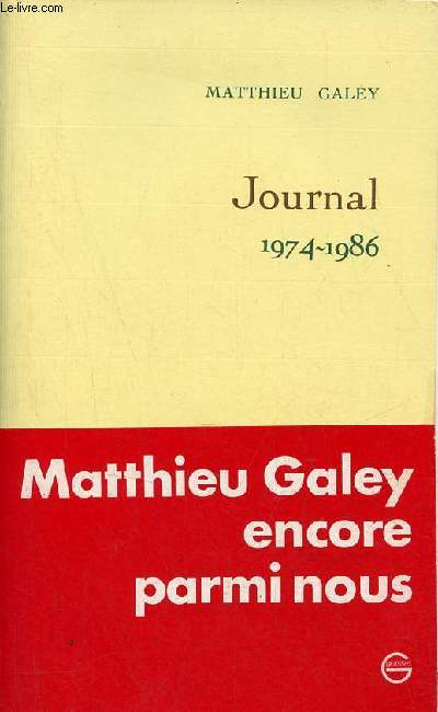 Journal - Tome 2 : 1974-1986.