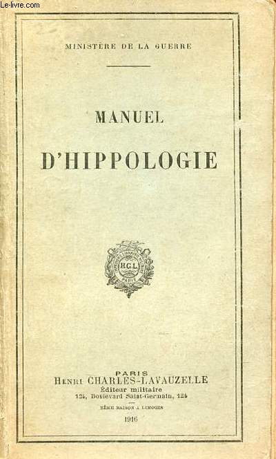 Manuel d'hippologie - Ministre de la guerre.