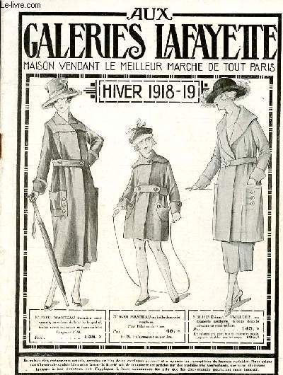 Catalogue Aux Galeries Lafayette hiver 1918-19.