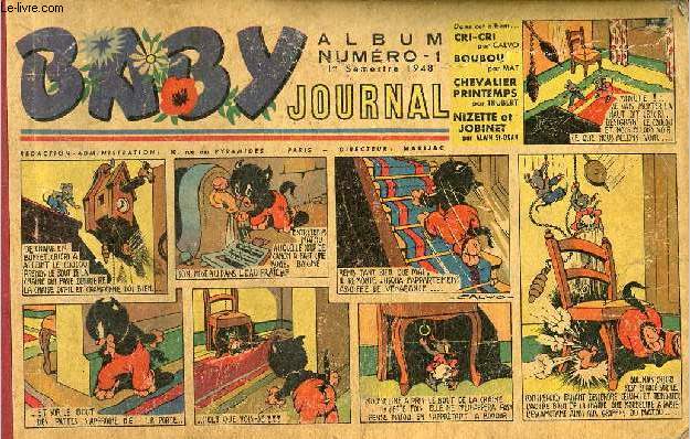 Baby journal album n1 1er semestre 1948 - album contenant les n1 au n12 de la premire anne.