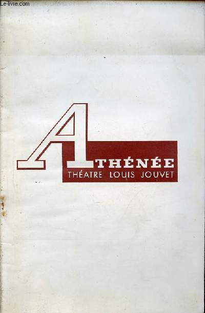 Programme Athne thatre Louis Jouvet - Sud trois actes et quatre tableaux de Julien Green mise en scne de Jean Mercure dcor et costumes de Goerges Wakhevitch.