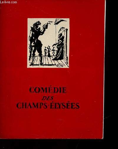Programme comdie des champs lyses - Siegfried quatre actes de Jean Giraudoux.