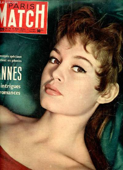 Paris Match n320 14 au 21 mai 1955 - Nos envoys spciaux racontent en photos Canne sses intrigues ses romances - Brigitte Bardot - la revanche de Robinson Cruso - au congrs radical - doom city atomise - Saigon antifranais etc.