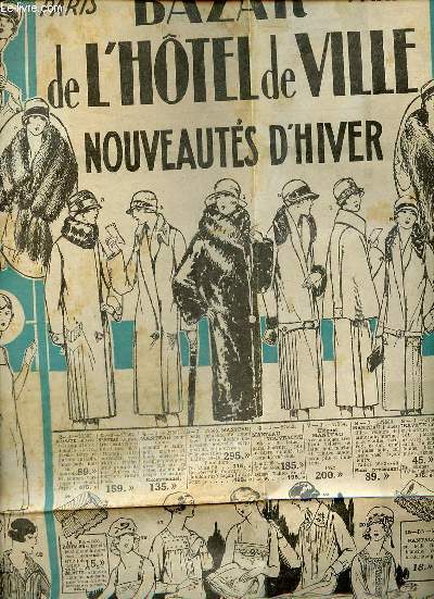 Catalogue Bazar de l'htel de ville nouveauts d'hiver Paris.