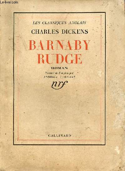 Barnaby rudge - roman - Collection les classiques anglais.