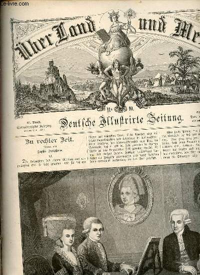 Ueber land und meer n10 67.band 1892 - Zu rechter Zeit roman von Sophie Junghans - Die Mufik nach dem gemalde von Melozzo da forli in der Londoner Nationalgalerie - Mozart am hofe Georgs III von England von Professor G.Mantegazza etc.