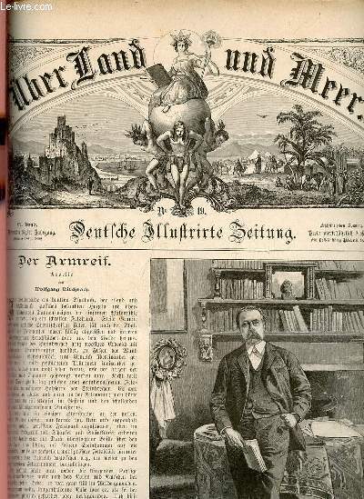 Ueber land und meer n19 67.band 1892 - Der Armreif novelle von Wolfgang Kirchbach - In den bergen von J.G.Steffan - gretchen von H.V. Engelhard - die steno-telegraphie von Franz Bendt - das Fahno der kolumbiscehn ausstellung - der landungsplatz etc.